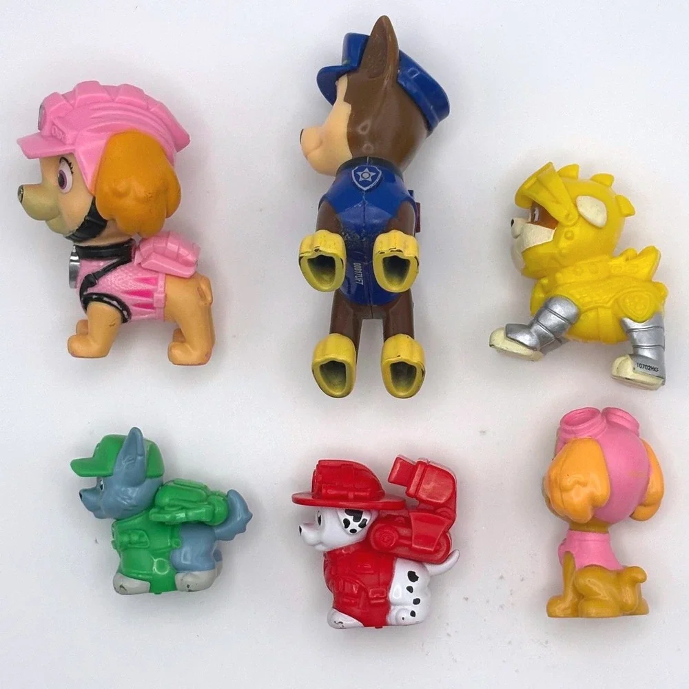 Paw Patrol Mini Figures Lot of 6 Chase‎ Marshall Skye Rocky Rubble Cake Toppers